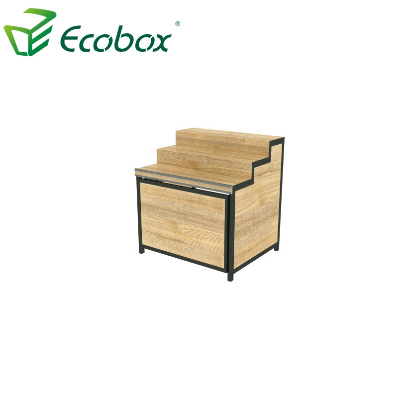 Ecobox GMG-001 prateleira de alimentos a granel de supermercado de madeira 