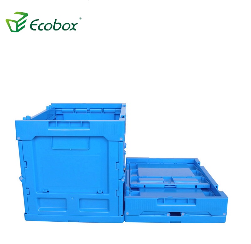Ecobox caixa dobrável estilo caixa sólida cesta de caixas de plástico