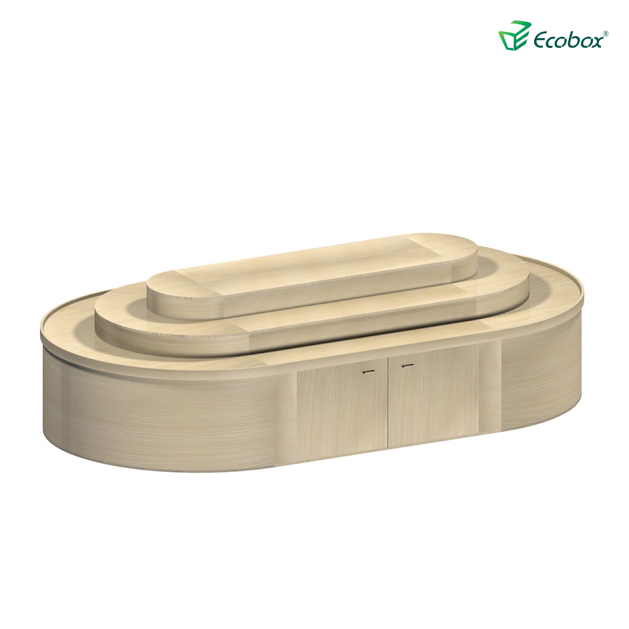Ecobox g012 supermercado exibe prateleira redonda de nozes doces prateleira com caixa hermética