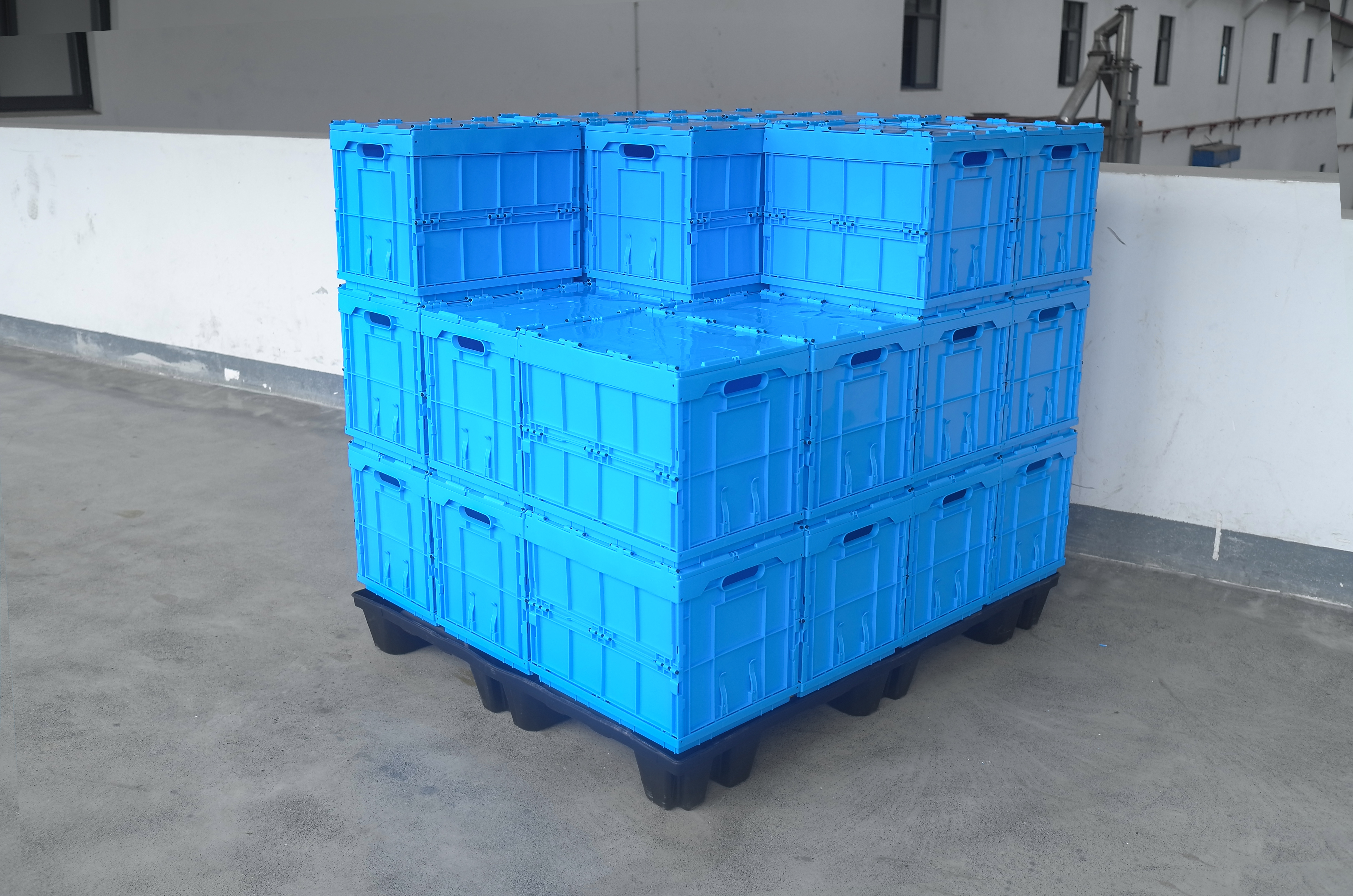 Ecobox 40x30x32.5cm caixa dobrável de plástico dobrável recipiente de armazenamento caixa de transporte